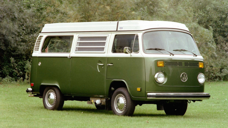 Volkswagen Folkabuss T2 grön och vit