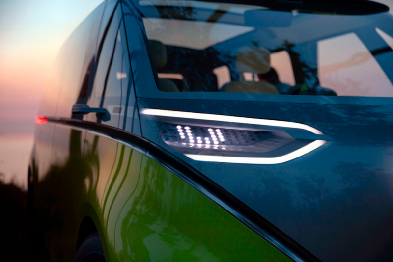 Faros delanteros del ID. Buzz, vehículo prototipo de VW 