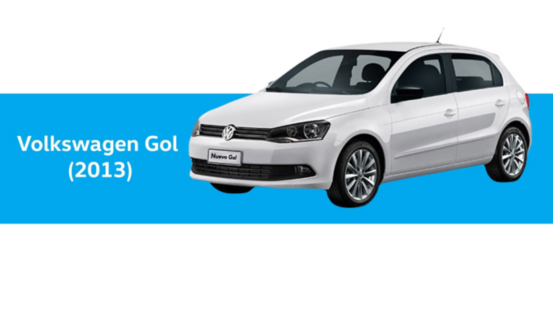 Volkswagen Gol año 2013, en color blanco