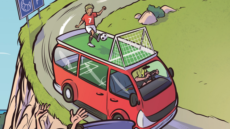 VW husbilsillustration av Elin Jonsson