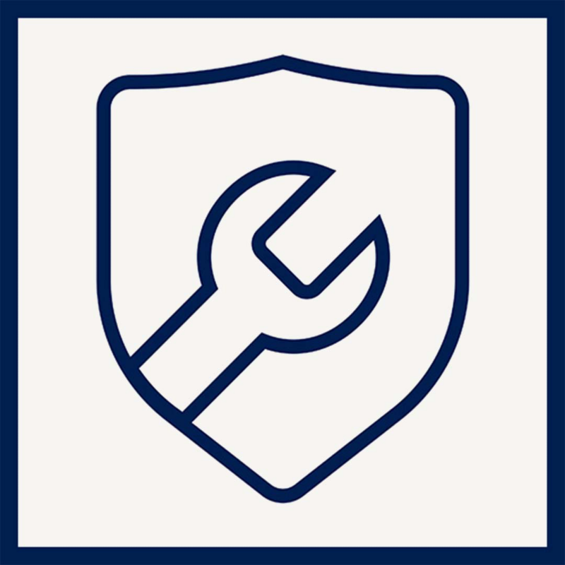 Icono de servicio de ajuste para refacciones originales de Volkswagen. 
