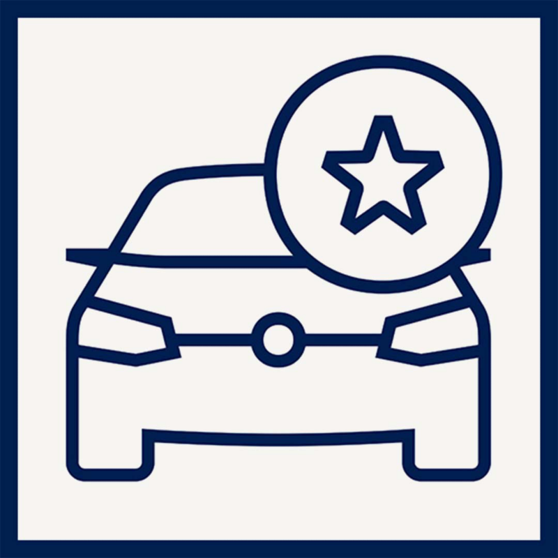 Icono que asegura garantía en los servicios de Volkswagen México.