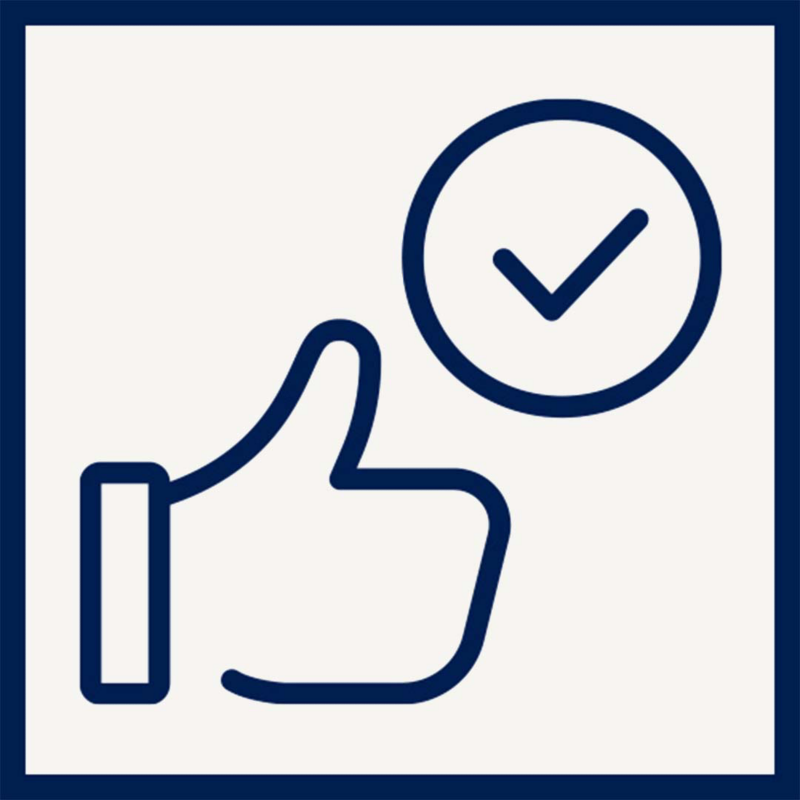 Icono que asegura calidad en los servicios postventa de Volkswagen México. 