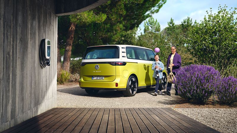Bilder viser konseptbilen Volkswagen ID. Buzz