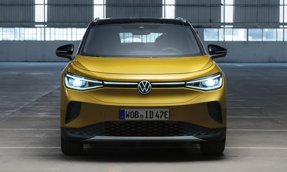 Scatto frontale di Volkswagen ID.4