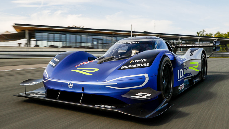 Volkswagen ID.R, testkörning på Bilster Berg 2020.
