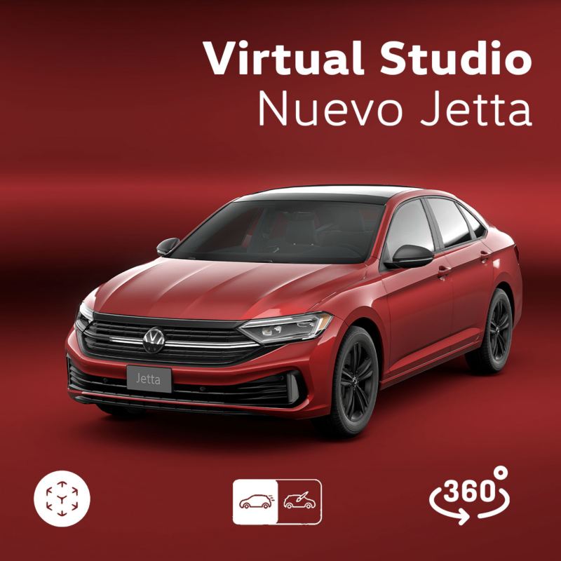 Virtual Studio, herramienta de realidad aumentada de Volkswagen para ver a Nuevo Jetta 2022 versión Sportline.