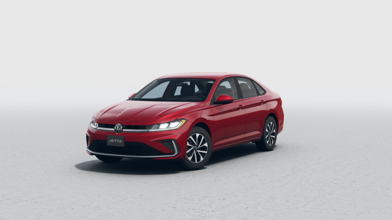 Volkswagen Jetta en color rojo.