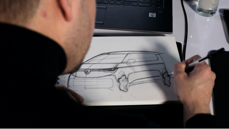 Szkic projektu Nowego Volkswagena Multivana