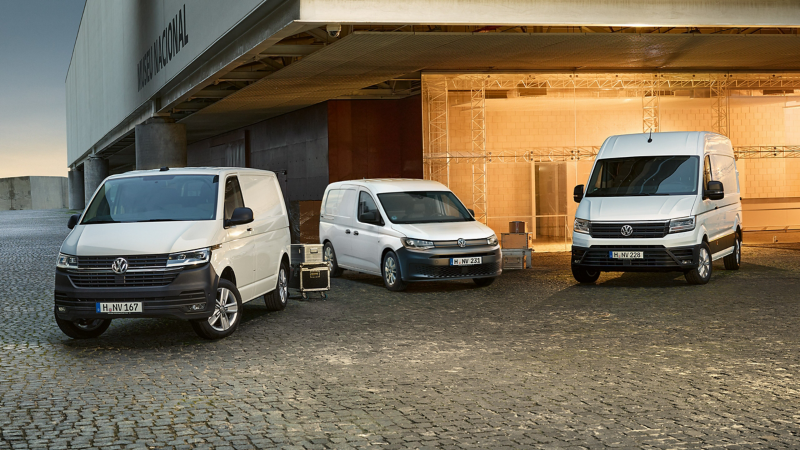 VW Transporter und VW Caddy im Einsatz.