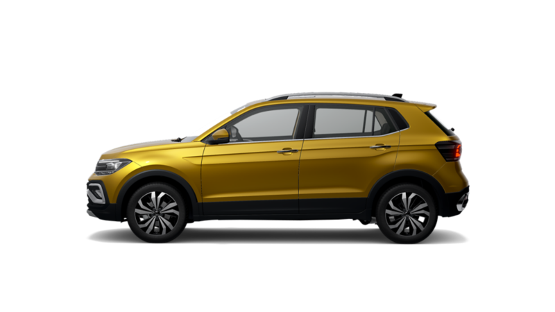 T Cross 2022. Camioneta SUV en color amarillo con Wireless App Connect.