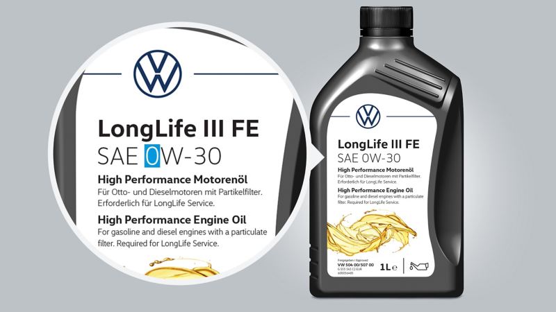 Olej silnikowy Volkswagen LongLife III FE SAE 0W-30.
