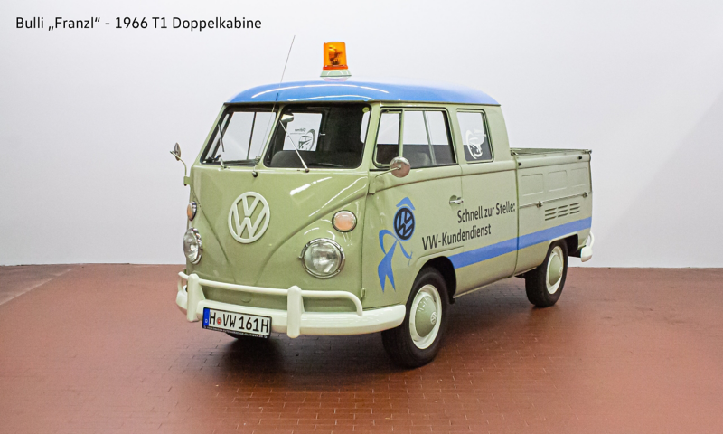 Franzl - 1966 T1 Doppelkabine schräg von vorne.