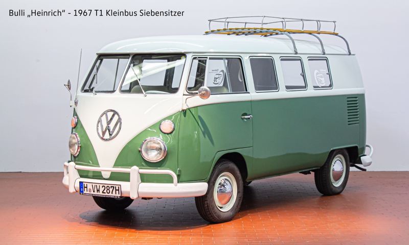 Heinrich - 1967 T1 Kleinbus Siebensitzer schräg von vorne.