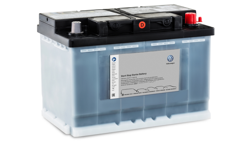 Une batterie auto vue de face
