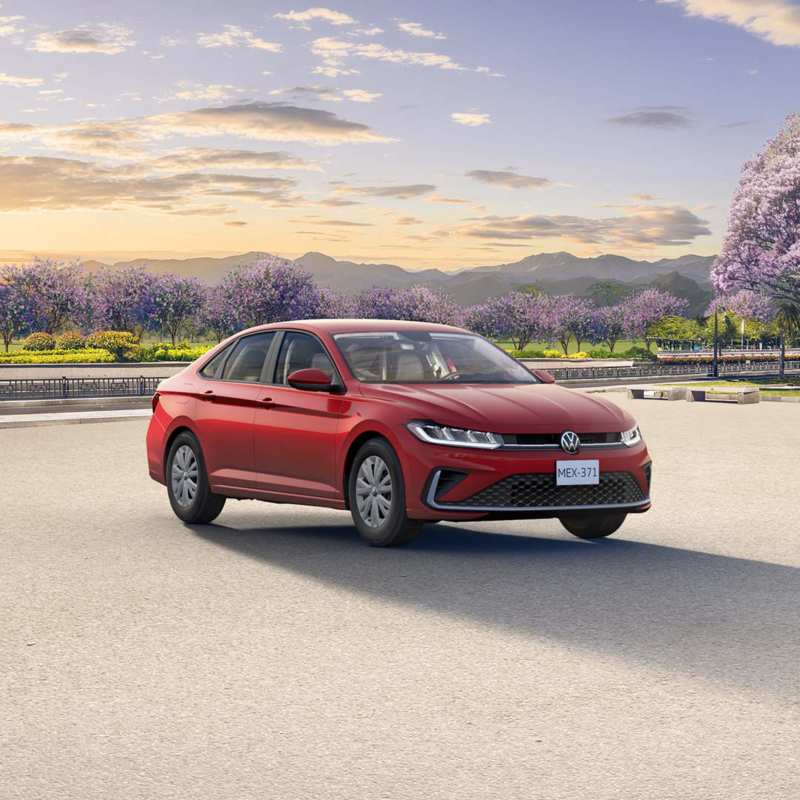 Sedán Volkswagen Jetta color rojo 