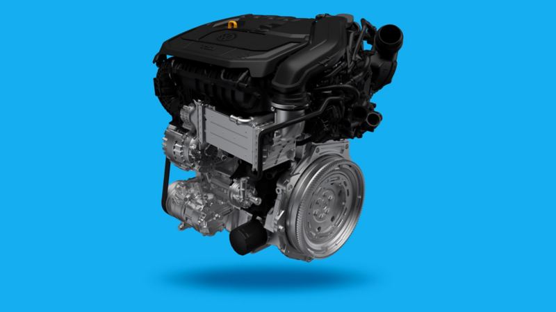 Motor de Taigun 2023 con motor 1.0 L TSI 114 Hp