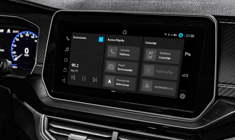 VW T Cross - Pantalla Touch semiflotante multimedia equipada en el SUV
