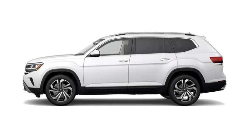 Teramont 2022. Camioneta de lujo en color blanco, con sistemas de conectividad.
