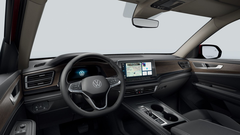 Interior de Volkswagen Teramont Trendline, edición 2024.