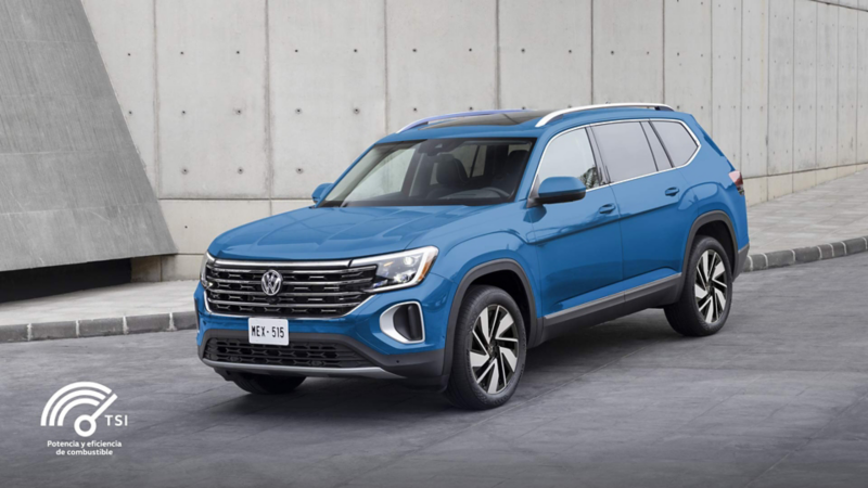 Teramont 2026. SUV de lujo en color exterior rojo, con rines de aluminio.