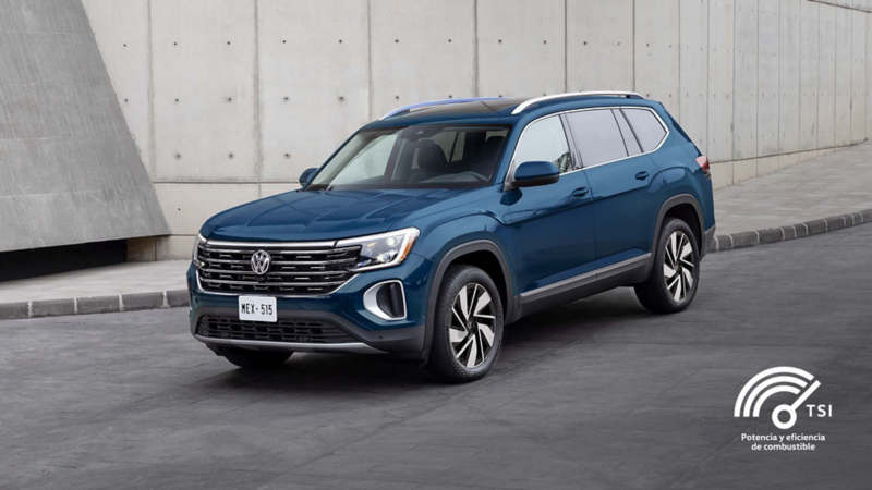 Teramont 2026. SUV de lujo en color exterior rojo, con rines de aluminio.