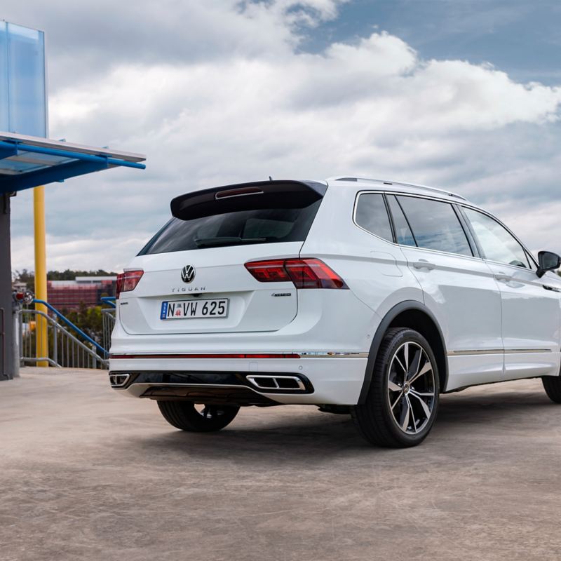 Rear View of the Volkswagen Tiguan Allspace parked
