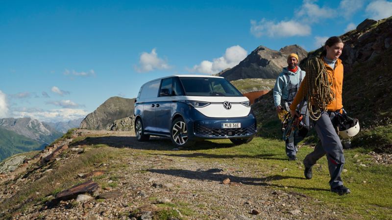 VW ID. Buzz Cargo i bergsmiljö