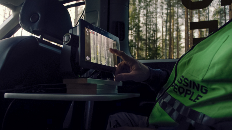 Värmekamera i Missing Peoples Caddy Maxi från Volkswagen Transportbilar