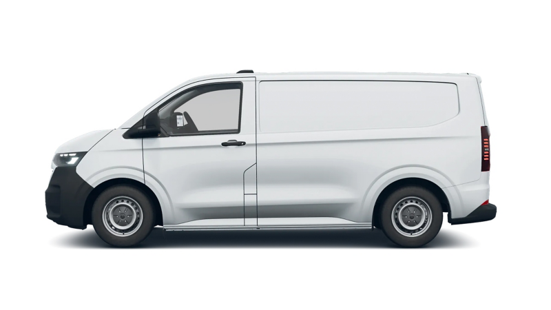 VW Transporter Kastenwagen in der Seitenansicht.