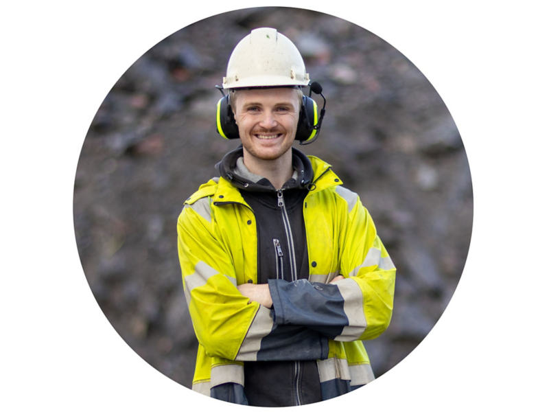 Porträtt av bergsprängaren Filip