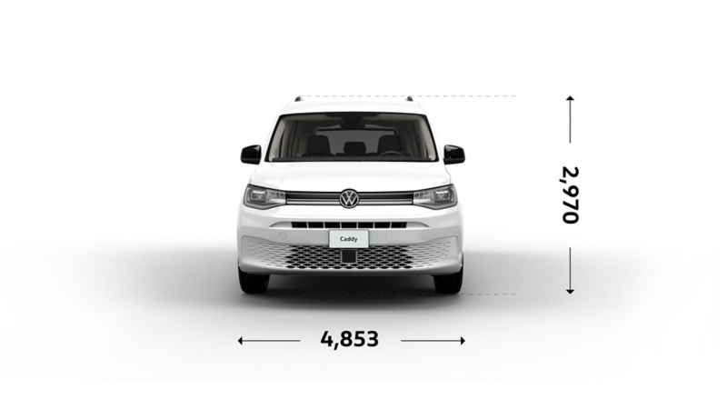 Caddy Pasajeros tiene un diseño amplio para toda la familia 