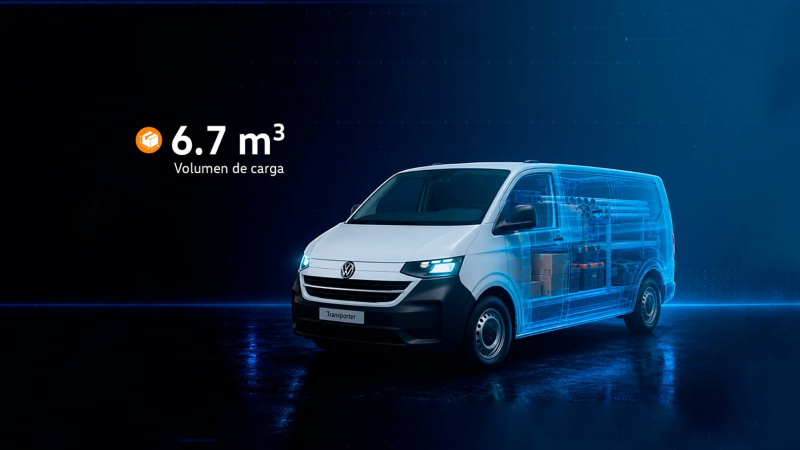 Conoce las capacidades de carga de Volkswagen Transporter Cargo Van