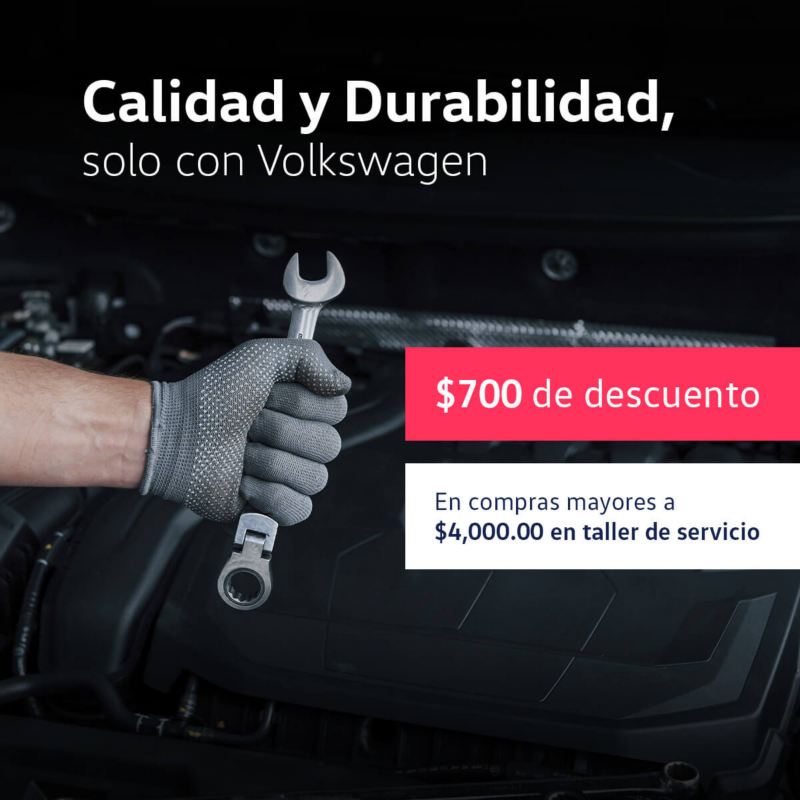 $700 de descuento en taller de servicio Volkswagen