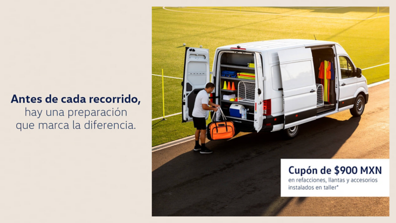 Aprovecha el cupón de $900 MXN en refacciones, llantas, accesorios y paquetes de lealtad instalados en taller
