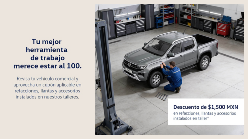Aprovecha el cupón de $1,500 MXN en refacciones, llantas y accesorios instalados en taller
