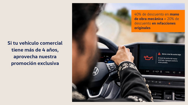 Descuento en mano de obra mecánica para vehículos de 4 años o más			
