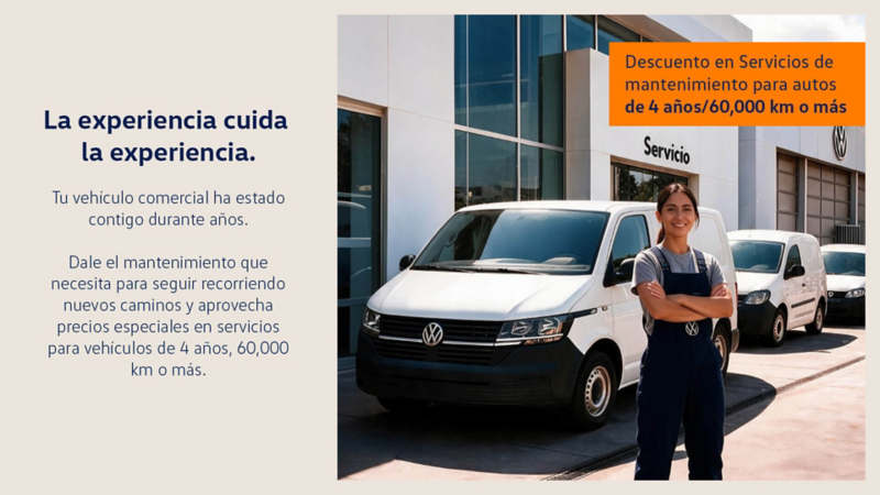 Descuento en Servicios de mantenimiento para autos de 4 años o más				