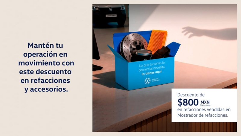 40% de descuento en mano de obra + 20% de descuento en refacciones originales
