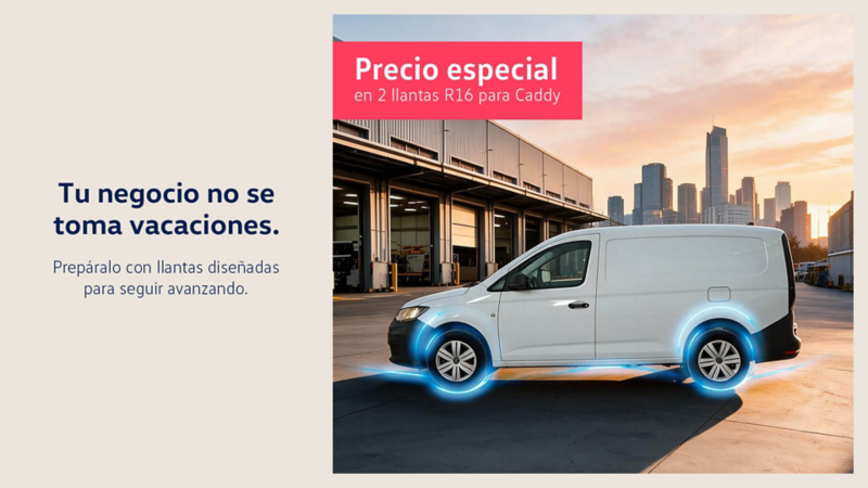 Precio especial en 2 llantas para Caddy