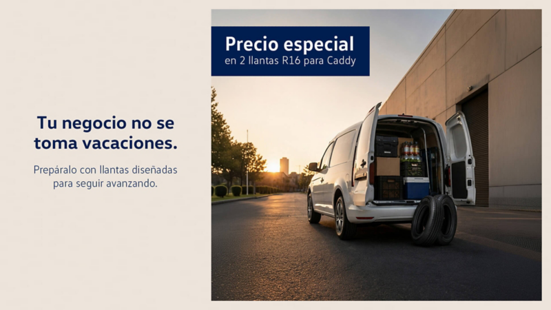Aprovecha el descuento de $1,150 MXN con IVA incluido en llantas para Transporter