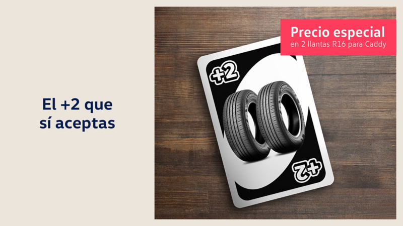 Precio especial en 2 llantas para camioneta VW Caddy