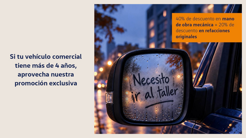 Descuento en mano de obra mecánica para vehículos de 4 años o más			