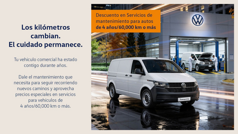 Descuento en Servicios de mantenimiento para autos de 4 años o más				