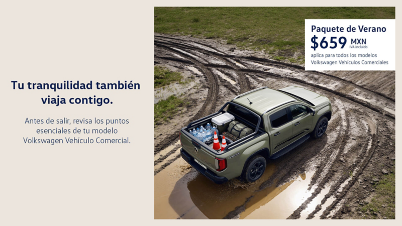 Obtén tu paquete de verano para tu Vehículo Comercial Volkswagen