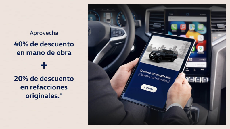 40% de descuento en mano de obra + 20% de descuento en refacciones originales