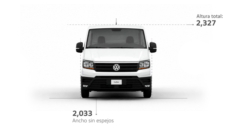 Dimensiones ancho, alto del Nuevo Crafter Chasis Cabina 3.5t
