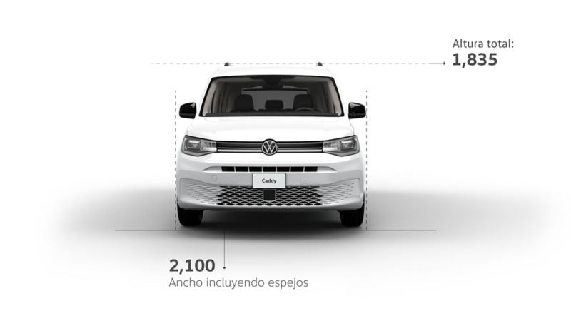 Caddy Pasajeros tiene un diseño amplio para toda la familia 