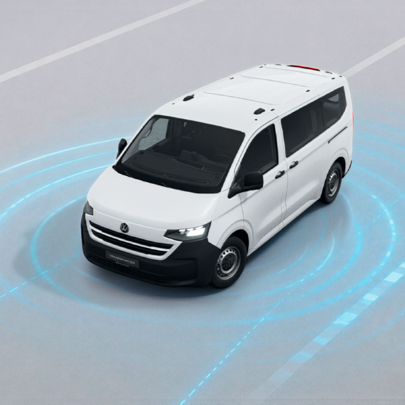 Modernos sistemas de asistencia al conductor equipados en VW Transporter