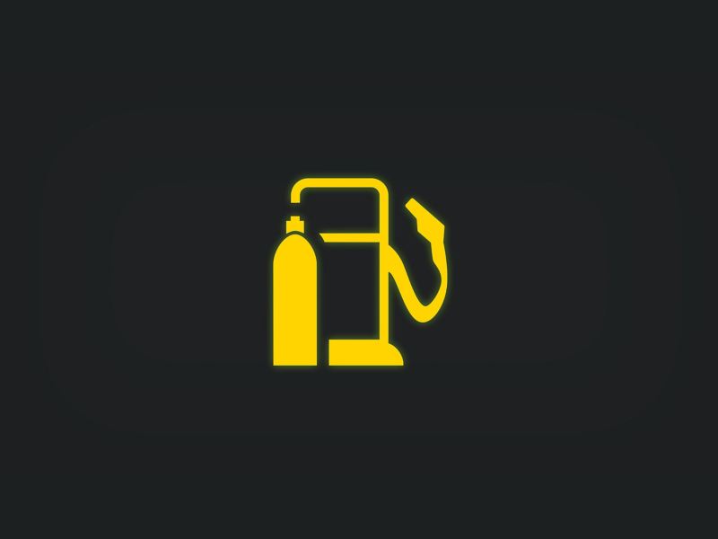 Yellow fuel and gas light
